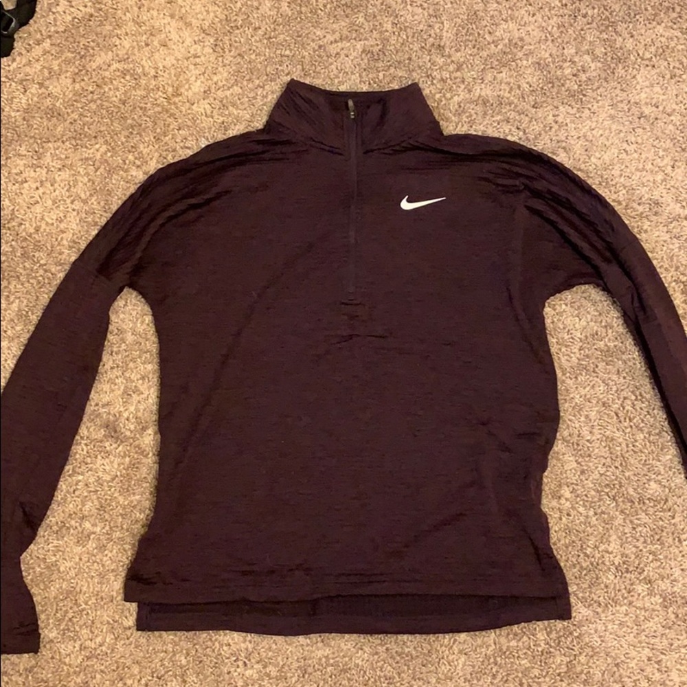 Maroon Nike quarter zip- deep purple